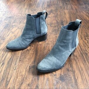 rag & bone • Walker chelsea boot ankle bootie Charcoal grey nubuck leather heel